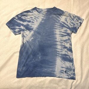 Polo Ralph Lauren, blue and white tie-dye T-shirt.
